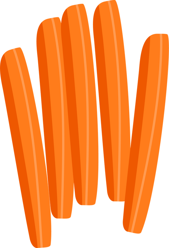 Carrot Sliced Sticks Icon illustration